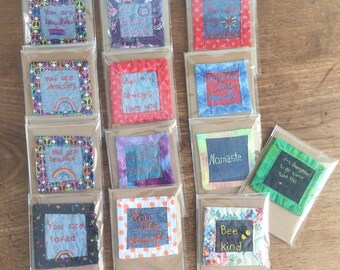 Mug rug greeting card for birthday valentines pride