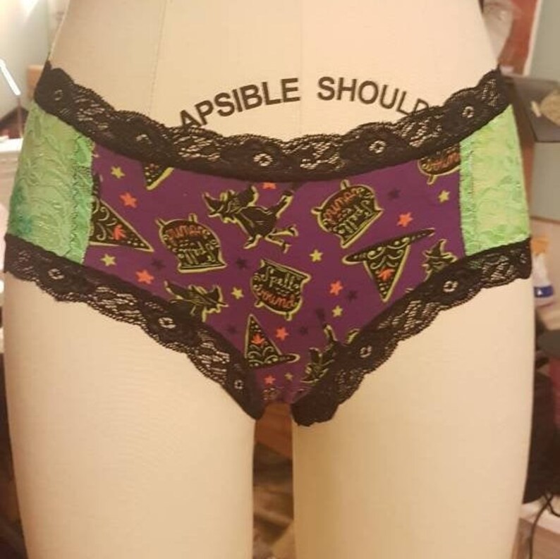 Spooky Halloween Women's Purple Underwear Witch Print Etsy