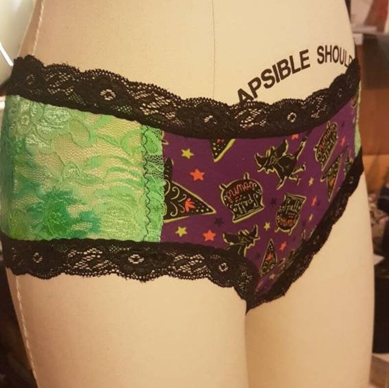 Spooky Halloween Women's Purple Underwear Witch Print Etsy