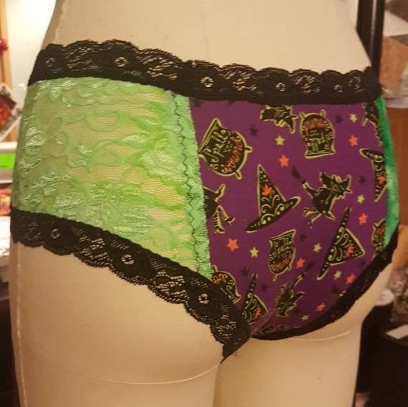 Spooky Halloween Women's Purple Underwear Witch Print Etsy