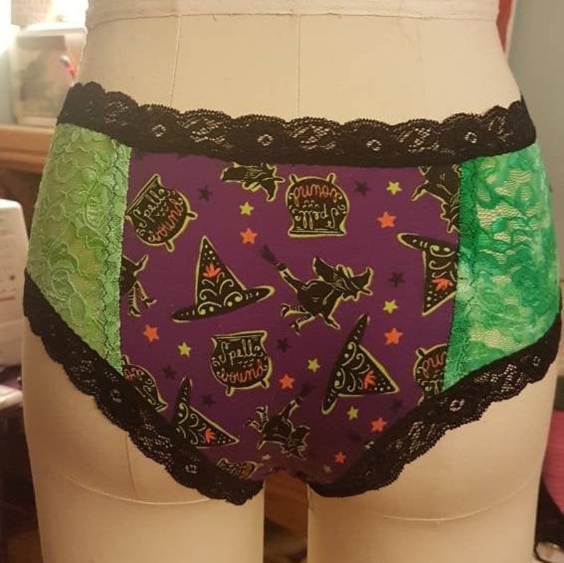 Spooky Halloween Women's Purple Underwear Witch Print Etsy