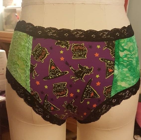 Spooky Halloween Women's Purple Underwear Witch Print  Etsy