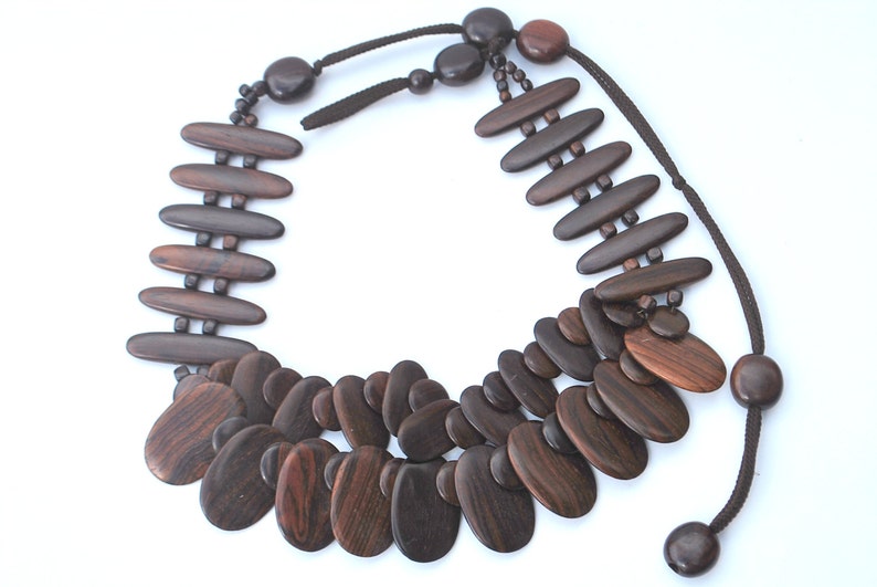 Vintage Brown Wood Hanging Hip Belt