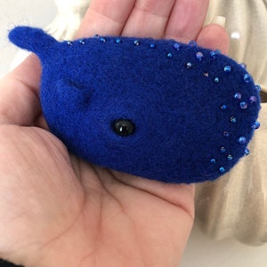 Needle felted whale