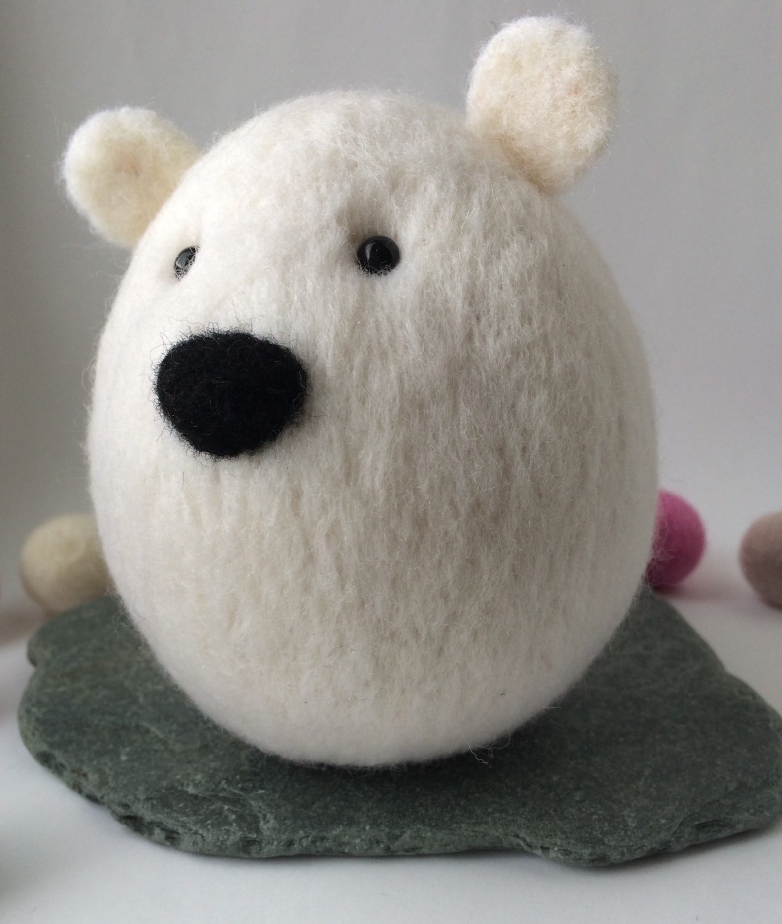 Needle Felted Polar Bear. Felt Bear. Wool Polar Bear. Felted Etsy