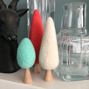 Needle felted decorative trees, décor for home.