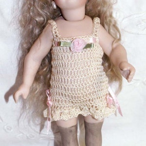 CHEMISE Pantalette for 7&quot;- 8.5&quot; Doll Bisque Miniature Antique Mignonette Kestner Bru