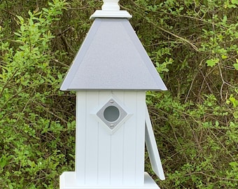 Cathedral House – Elegant Outdoor Bluebird House with Predator Guard and Cleanout Door