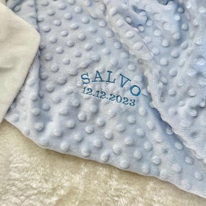 Baby Blanket Gift | Baby Custom Gift | Baby Blanket | Embroidered Baby Blanket| Name and date of birth baby blanket | Welcome to the world