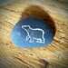 Hand Painted Polar Bear Art Pebble Decoration - MADE TO ORDER