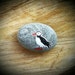 Puffin Painted Pebble - Hand Painted Sea Bird Art Totem Decoration Stone - MADE TO ORDER
