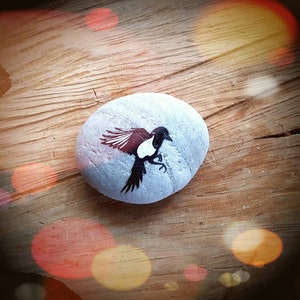 Magpie Story Stone - MADE TO ORDER