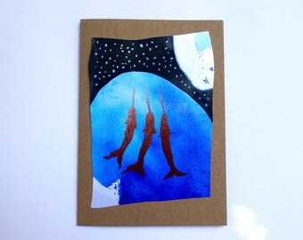 Narwhal Soul Card - READY TO SHIP - *Sale Item*