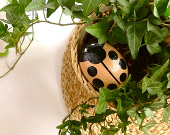Latte Ladybird Stone - READY TO SHIP