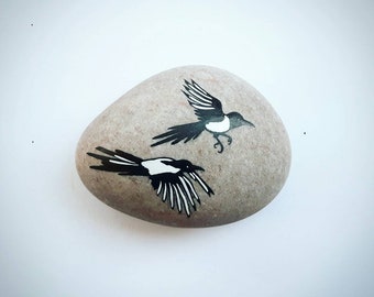 And Another Magpie... Story Stone - MADE TO ORDER