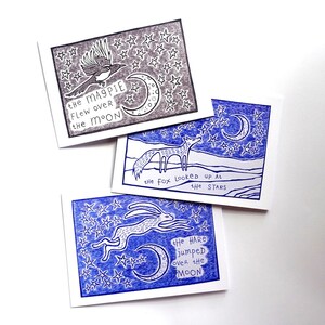 Elster, Fuchs und Hase Karten - 3er Set - VERSANDFERTIG