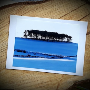 Blaue Sonnenuntergang Schneekarte - VERSANDFERTIG
