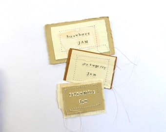 Strawberry Jam Labels - Set of 3 - READY TO SHIP