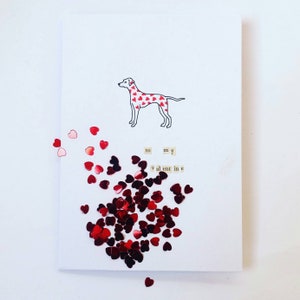 Carte de Saint-Valentin dalmate - PRÊT À EXPÉDIER