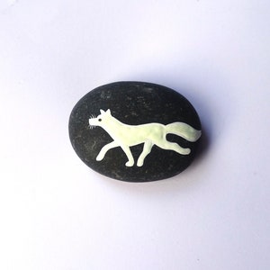 Glow in the Dark Wolf Stone - MADE TO ORDER