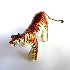 Kupfer Tiger Modell - auf Bestellung - Freude Geschenke für Erwachsene - handgefertigte Natur inspiriert wunderliche magische Dschungel Wohnaccessoires