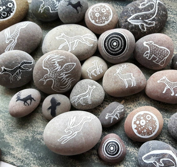 Cave Stones Prehistoric Animals From Lascaux MADE TO ORDER - Etsy Cave Stones Prehistoric Animals From Lascaux MADE TO ORDER - Etsy