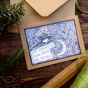 Magpie Moon Card - PRÊT À EXPÉDIER