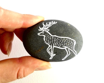 Red Deer Stag Stone - READY TO SHIP