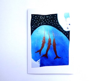 Narwhal Soul Card - READY TO SHIP - *Sale Item*