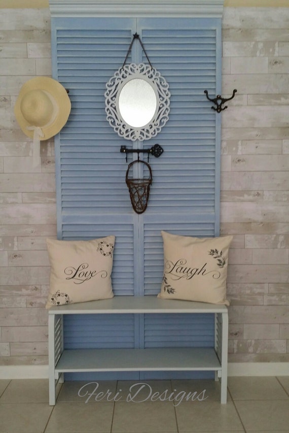 Rustic Wooden Hall Tree Door Coat Rack Mudroom Organizer Etsy