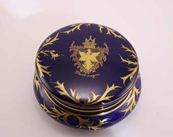 Old French Pierrefonds Fine Earthenware Candy Box