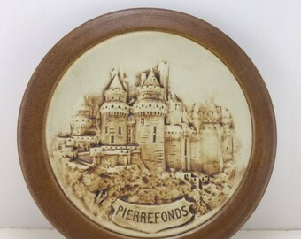French Pierrefonds Plate bas-relief