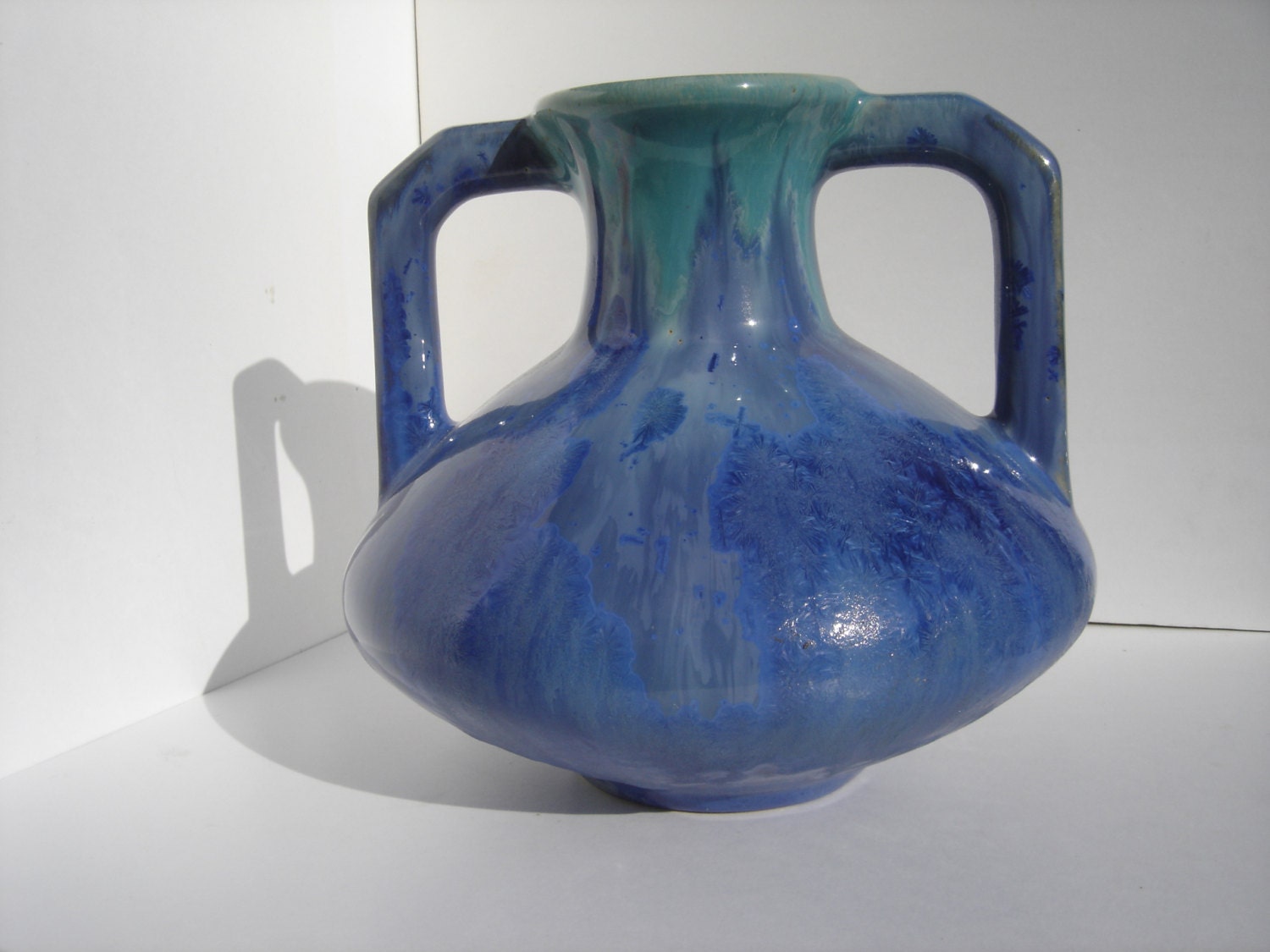 Antique Art Nouveau Denbac French Pottery Liquor Bottle 20th Century