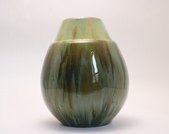 French Pierrefonds Glazed and  Pottery Vase  Circa 1910-1920 Art Nouveau
