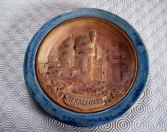 French Pierrefonds Plate bas-relief