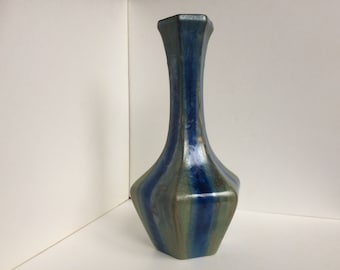 French Pierrefonds Crystalline Pottery Stem Vase Circa 1910-1920 Art Nouveau
