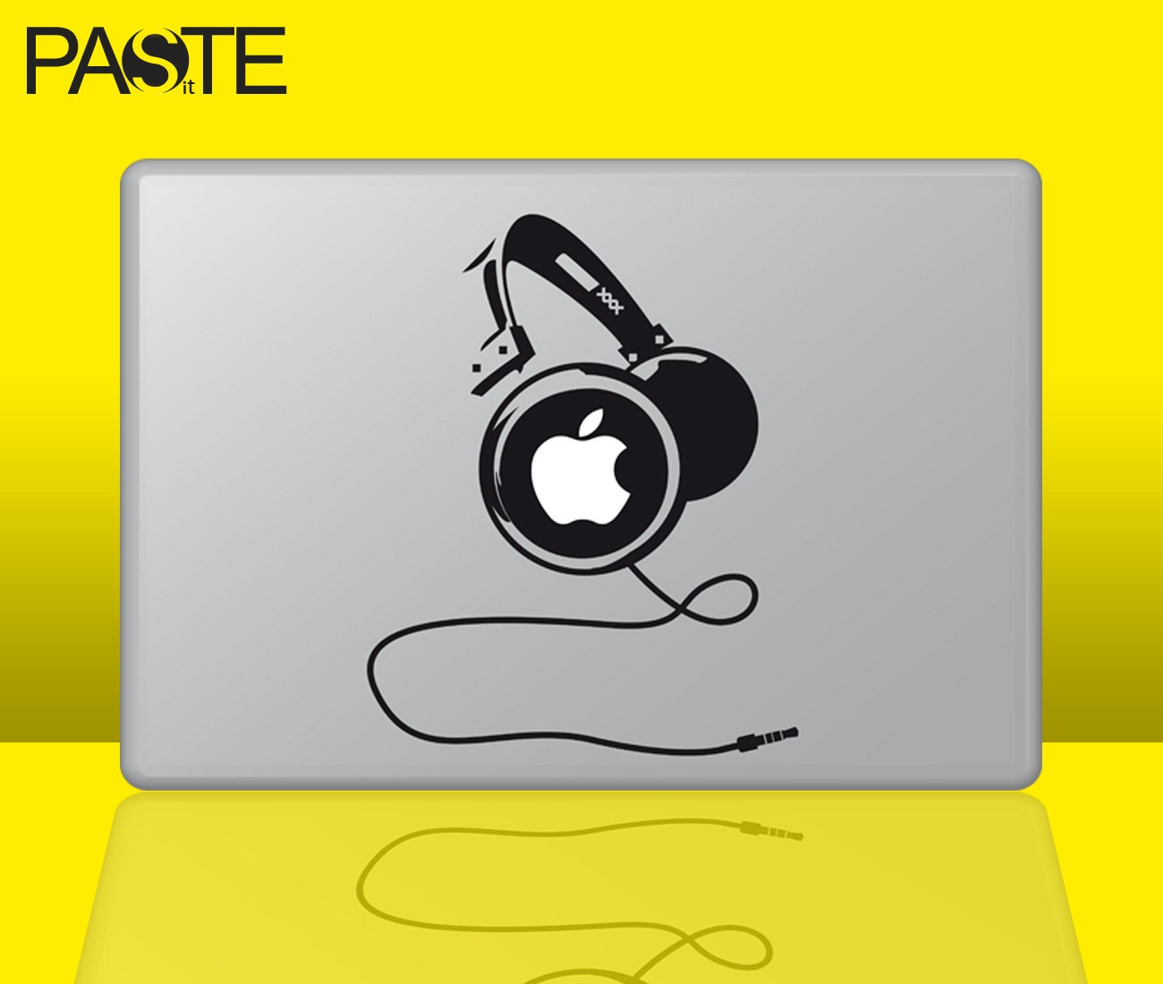 Headphones MacBook Sticker - TenStickers