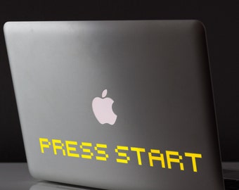 Macbook & Computer Sticker Press Start