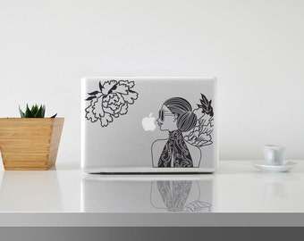 Macbook Sticker Mina and the Flowers