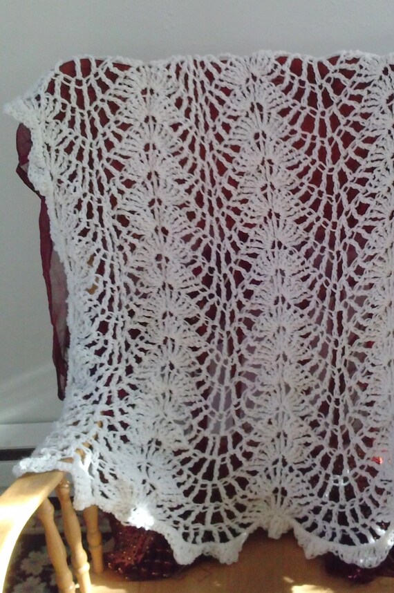 Items similar to Lacy Fan Baby Blanket on Etsy