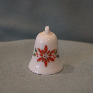 Vintage Hallmark Bone China Bell Ornament: 1993 Floral Christmas Decor