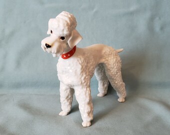Hutschenreuther White Porcelain Poodle Figurine: German Pet Decor