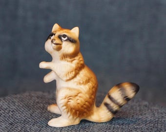Vintage Miniature Skunk Family Figurines Bone China Made in Japan