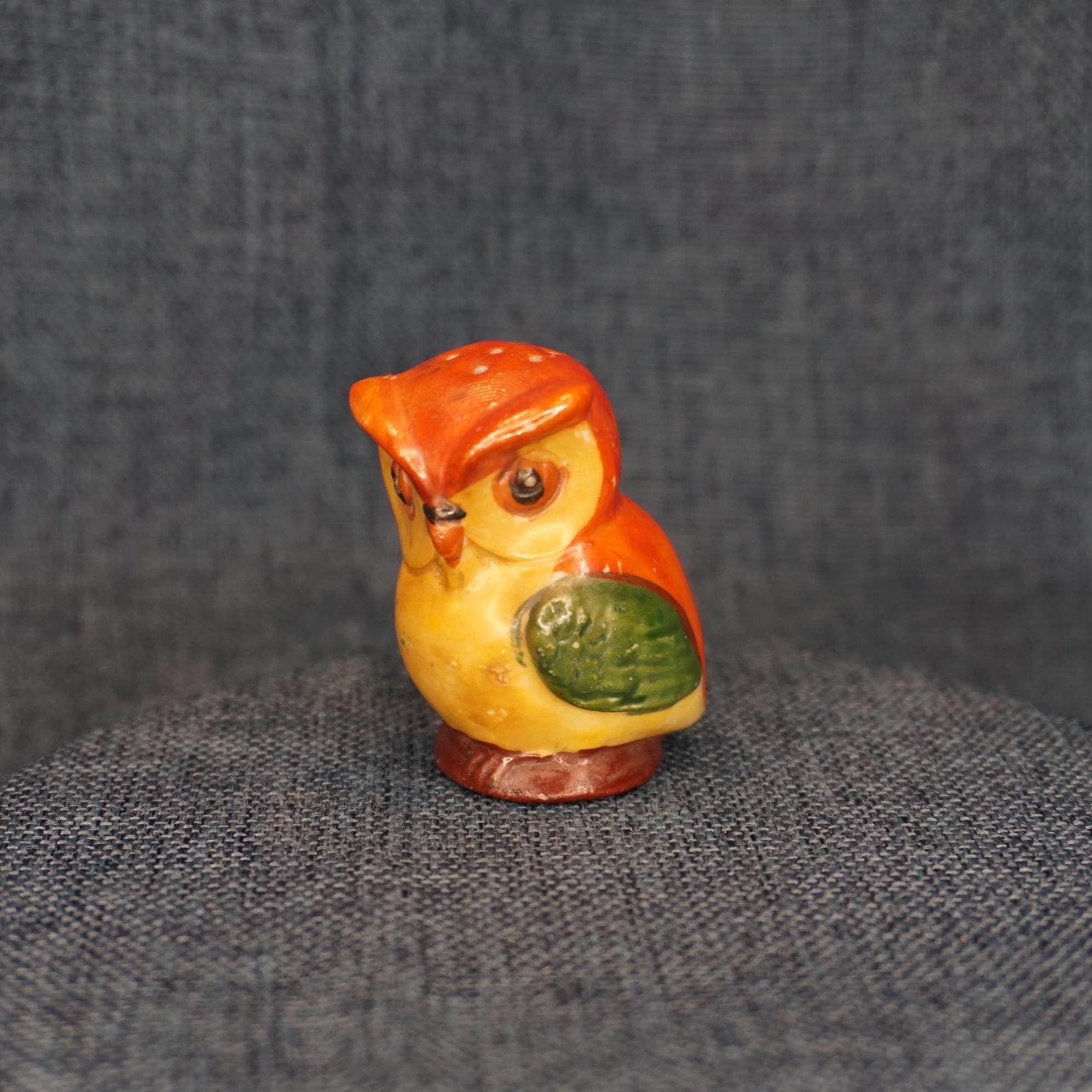 Antique Owl Salt Pepper Shaker. Germany Art Deco Bird Kitchen Accessory: Vintage Kitsch