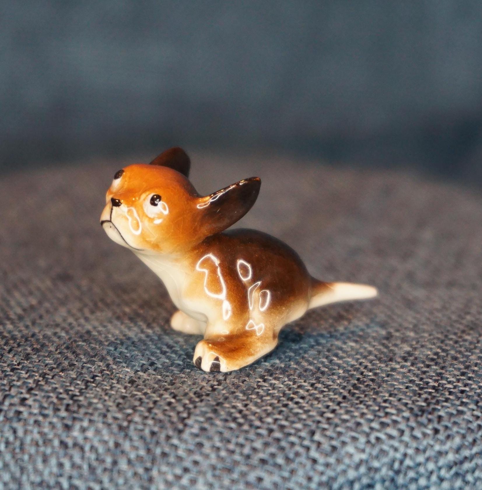Vintage Hagen Renaker Running Puppy Figurine: 1950s Miniature