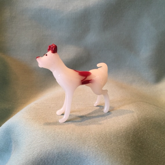 Blown Glass Jack Russell Terrier Art Murano Glass Dog Figurine Clear Jack Russell Terrier Gift Sculpture for Her Birthdays Gift Home