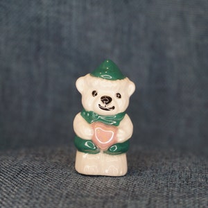 Ceramic Polar Bear Figurine: Linda Haynes Hand Painted Pottery (2001)
