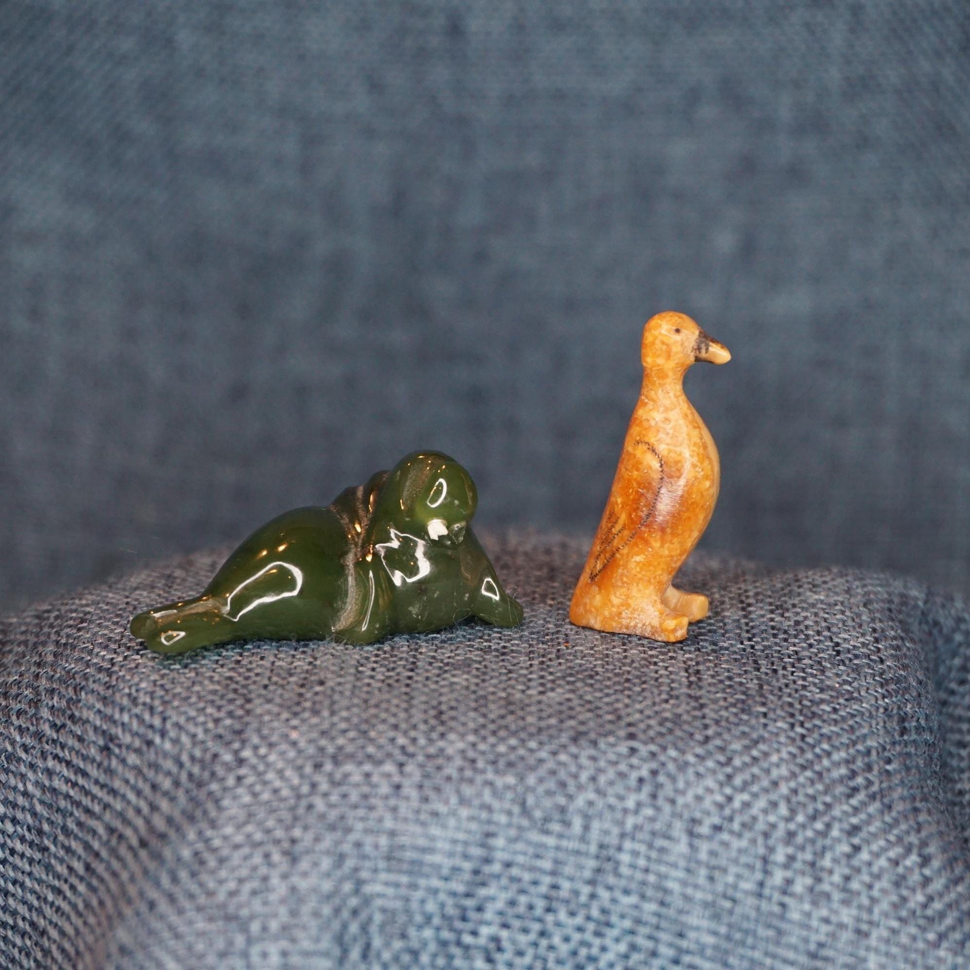 ビンテージ　シロクマ　エスキモー　ネイティブアメリカン　ハンドクラフト　彫刻 Eskimo Scrimshaw - Etsy