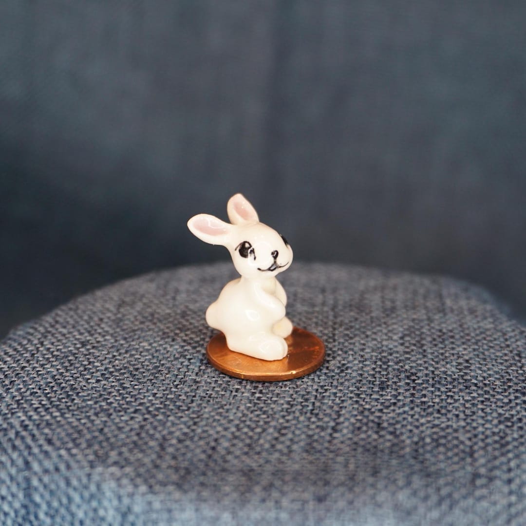 Hagen Renaker White Rabbit Baby Figurine. 1950s Ceramic California ...