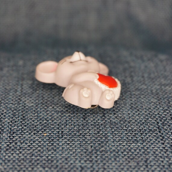 Vintage Valentine Mouse Pin. Small Plastic Gray M… - image 3